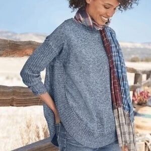 Sundance Heather Blue Crew Neck Valeria Sweater